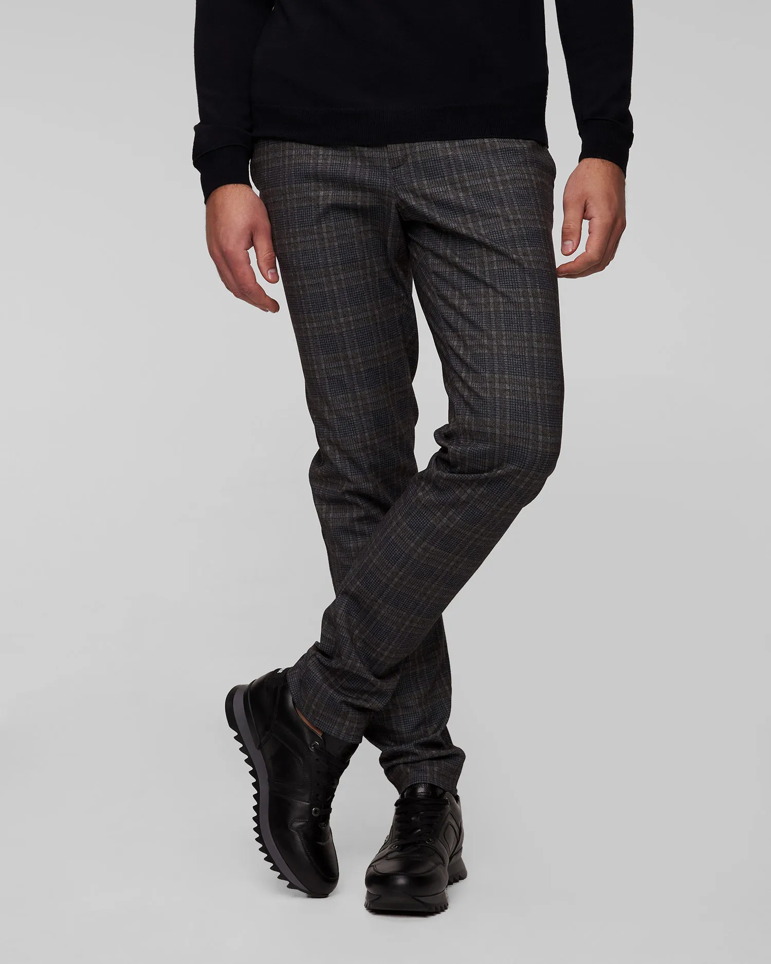 Pantaloni da uomo Alberto Rob - Jersey Check 35361242-89