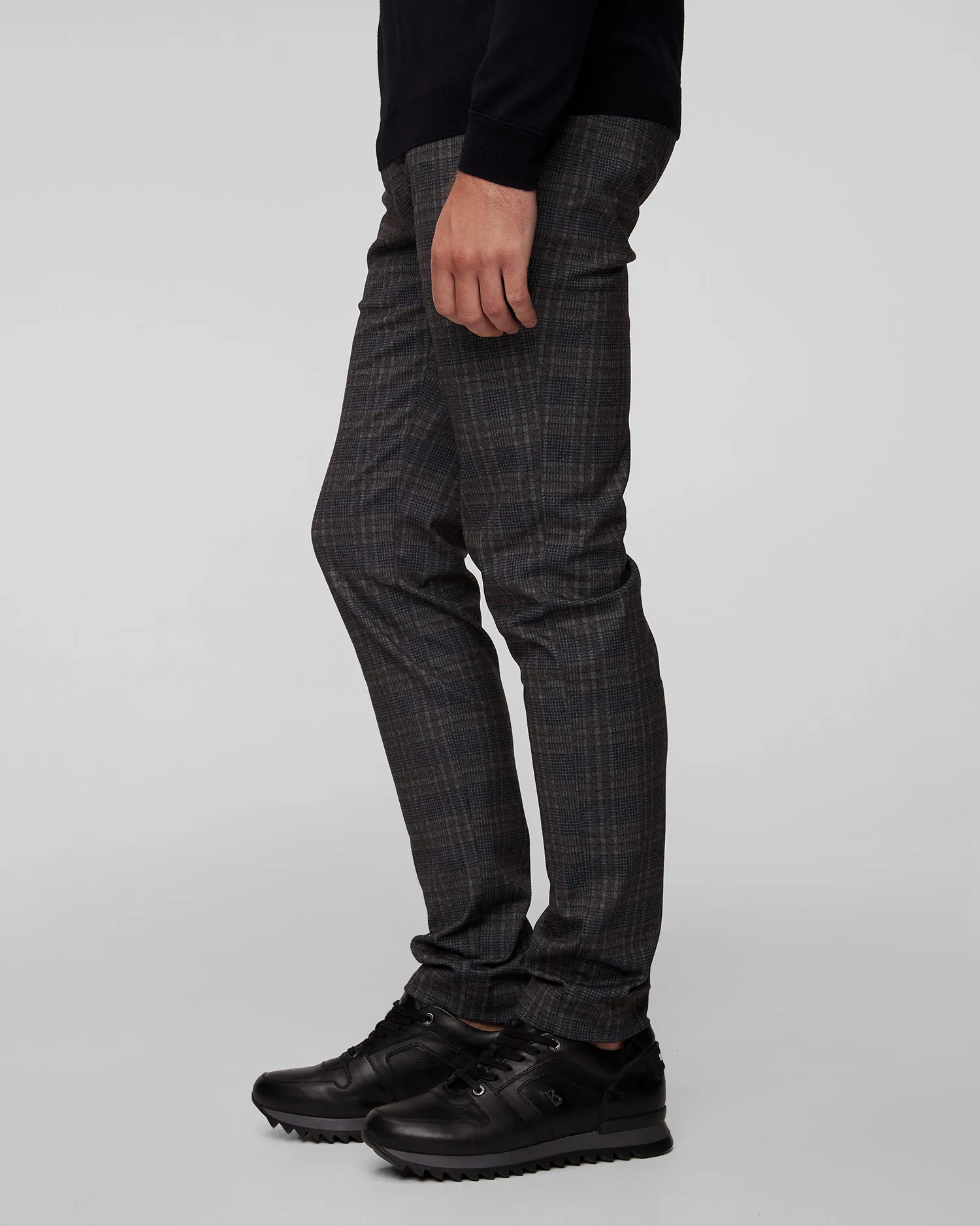 Pantaloni da uomo Alberto Rob - Jersey Check 35361242-89